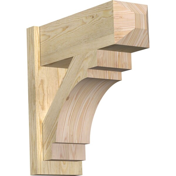 Ekena Millwork Merced Rough Sawn Craftsman Outlooker, Douglas Fir, 8"W x 22"D x 22"H OUT08X22X22MRC04RDF - main